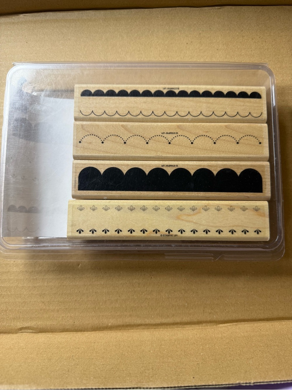 Stampin Up! Two-step Stampin All Scallops Complete Set EUC